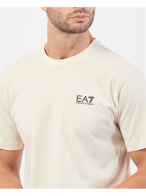 T-shirt girocollo EA7 in cotone con logo EMPORIO ARMANI EA7 | 8NPT25-PJVPZ1713